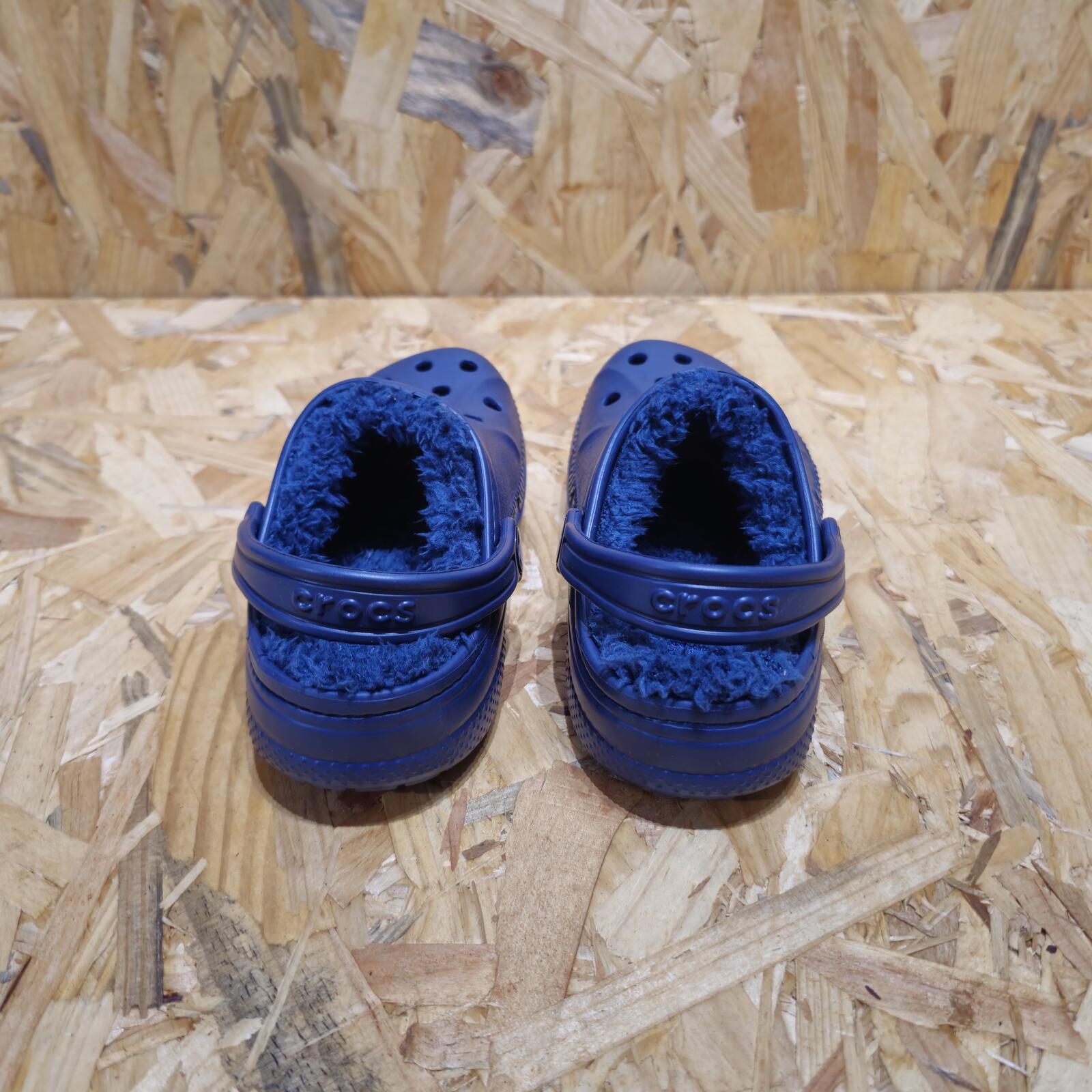 Crocs Kids' Baya Lined Mule Slippers Navy Sandals Size UK C13 EU 31.5 *SB1