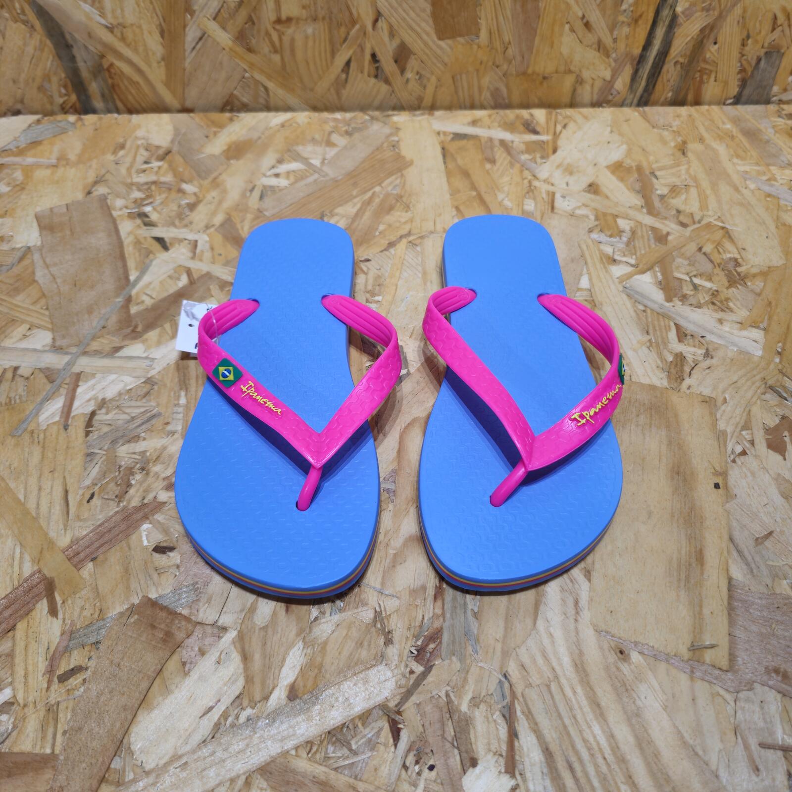 Ipanema Womens Classic Brazil II Fem Flip Flops Blue Pink Size UK 5 EU 38 *SB1