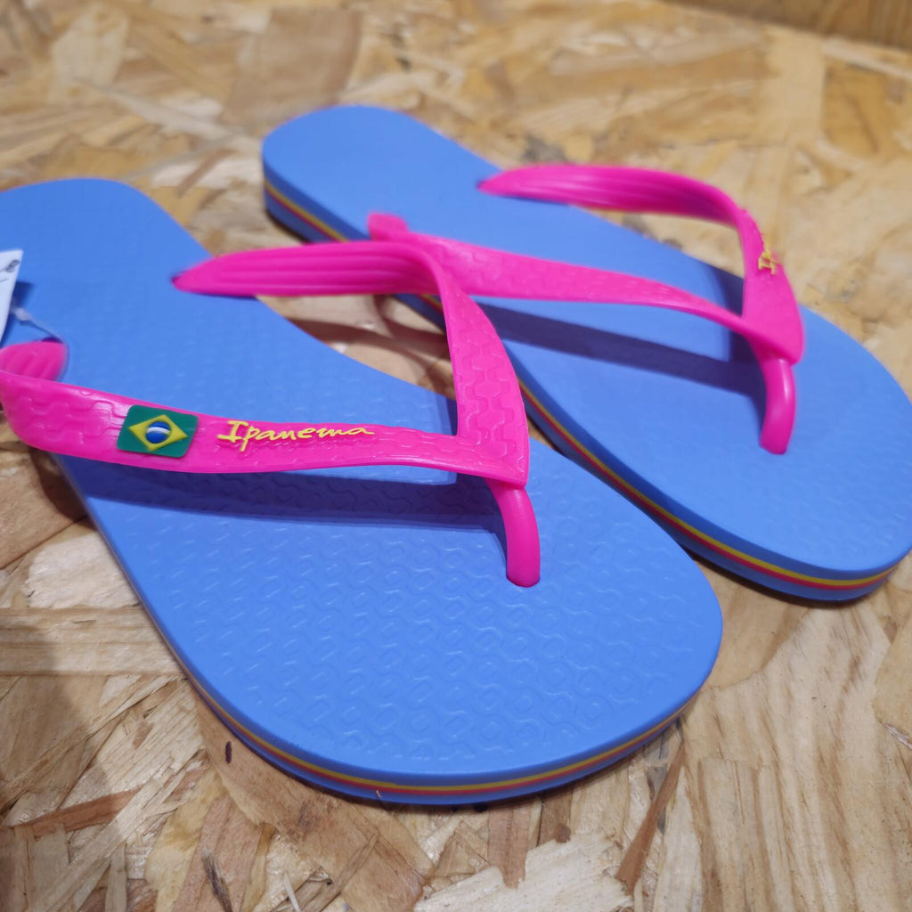 Ipanema Womens Classic Brazil II Fem Flip Flops Blue Pink Size UK 5 EU 38 *SB1