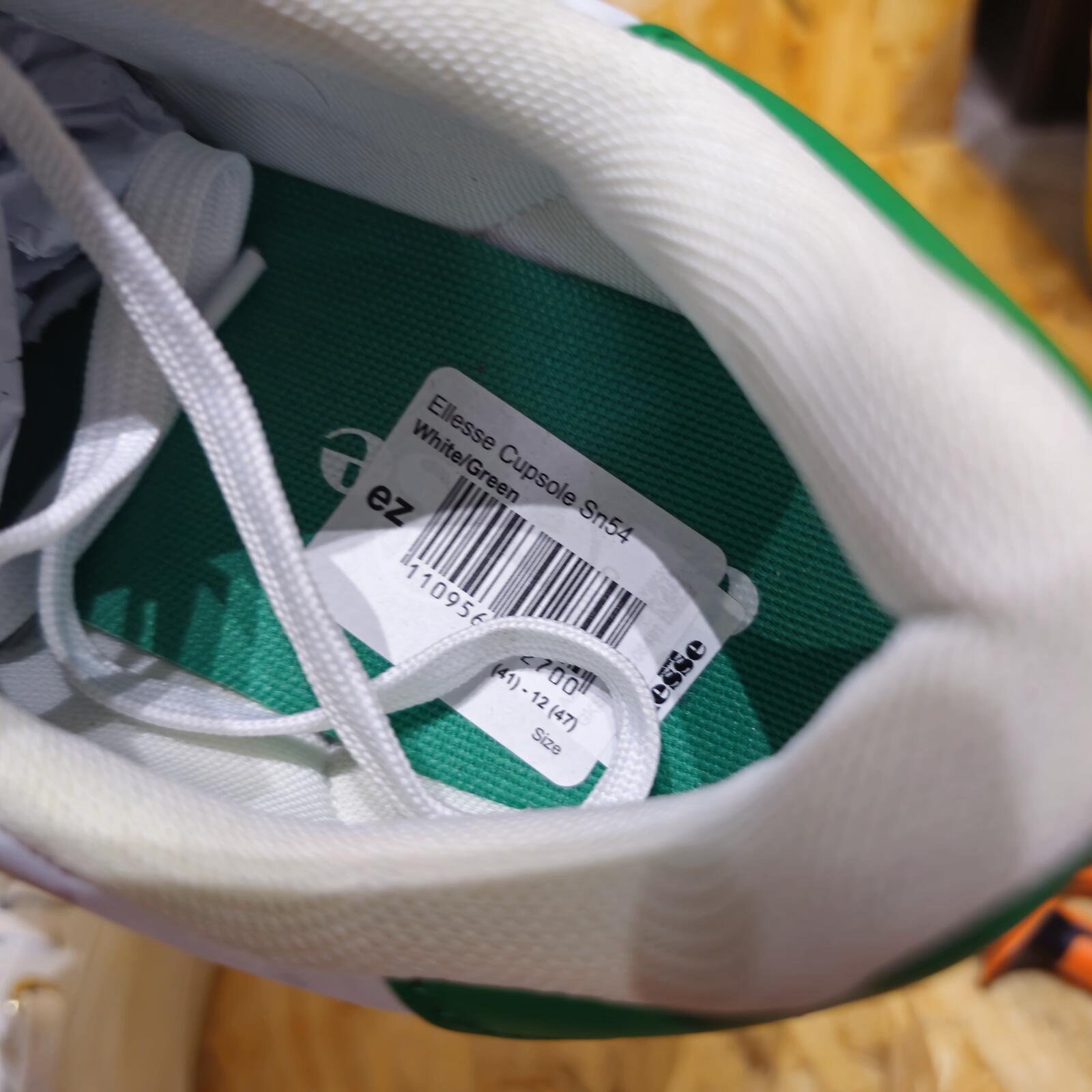 Ellesse Cupsole Classic Trainers Men White Green Ex-Display Size UK 7 EU 41 *SB6