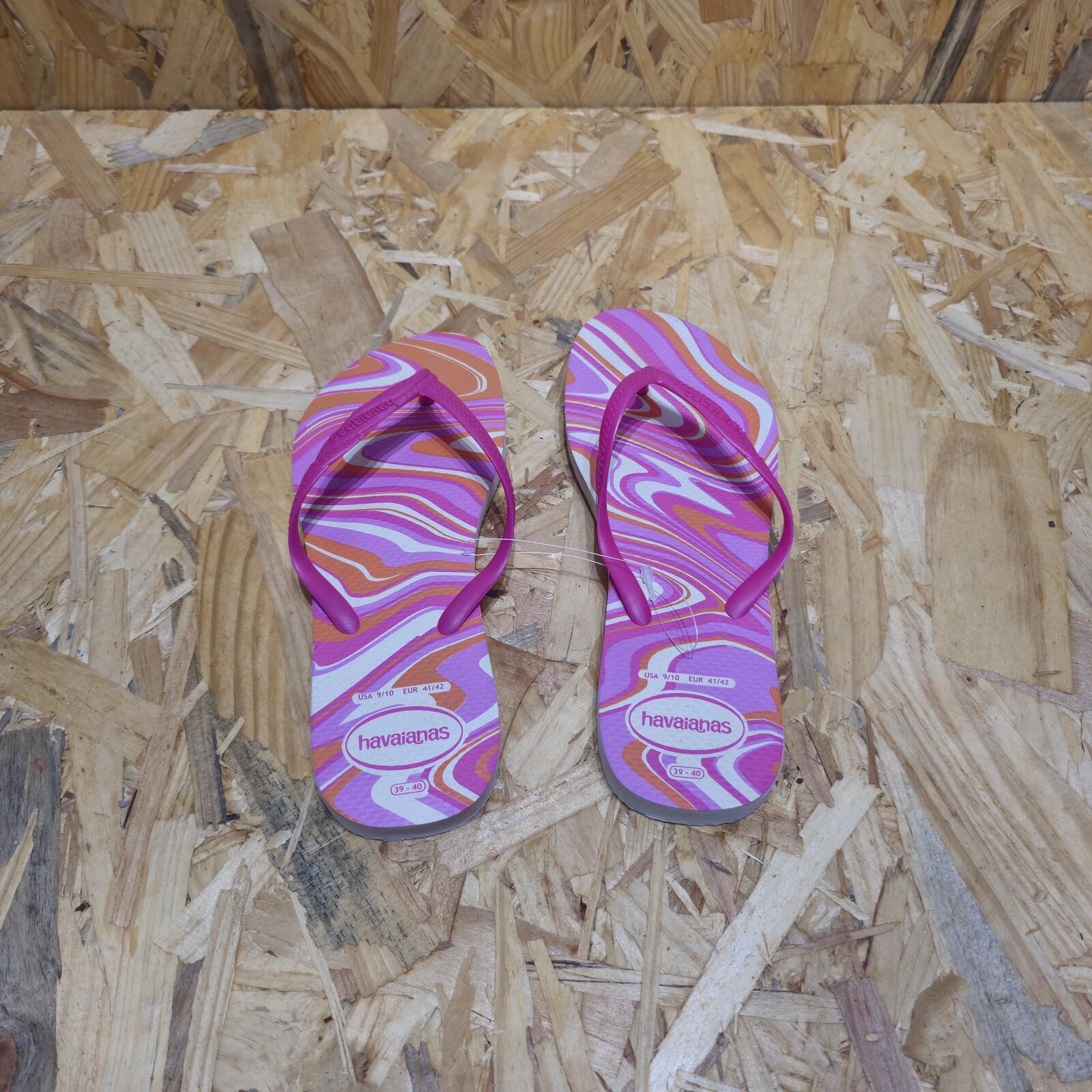 Havaianas Women's Pink/Orange Fantasia Flip Flops Size UK 7 *FF1