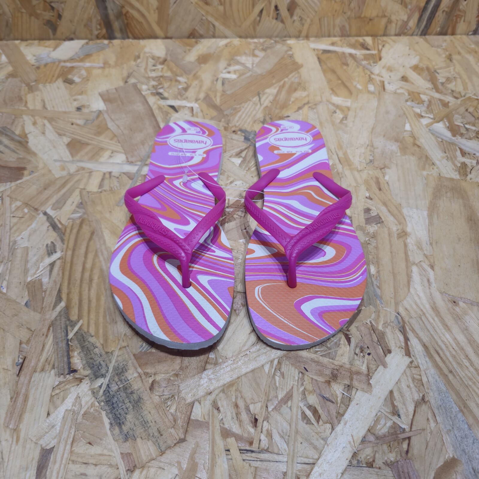 Havaianas Women's Pink/Orange Fantasia Flip Flops Size UK 7 *FF1
