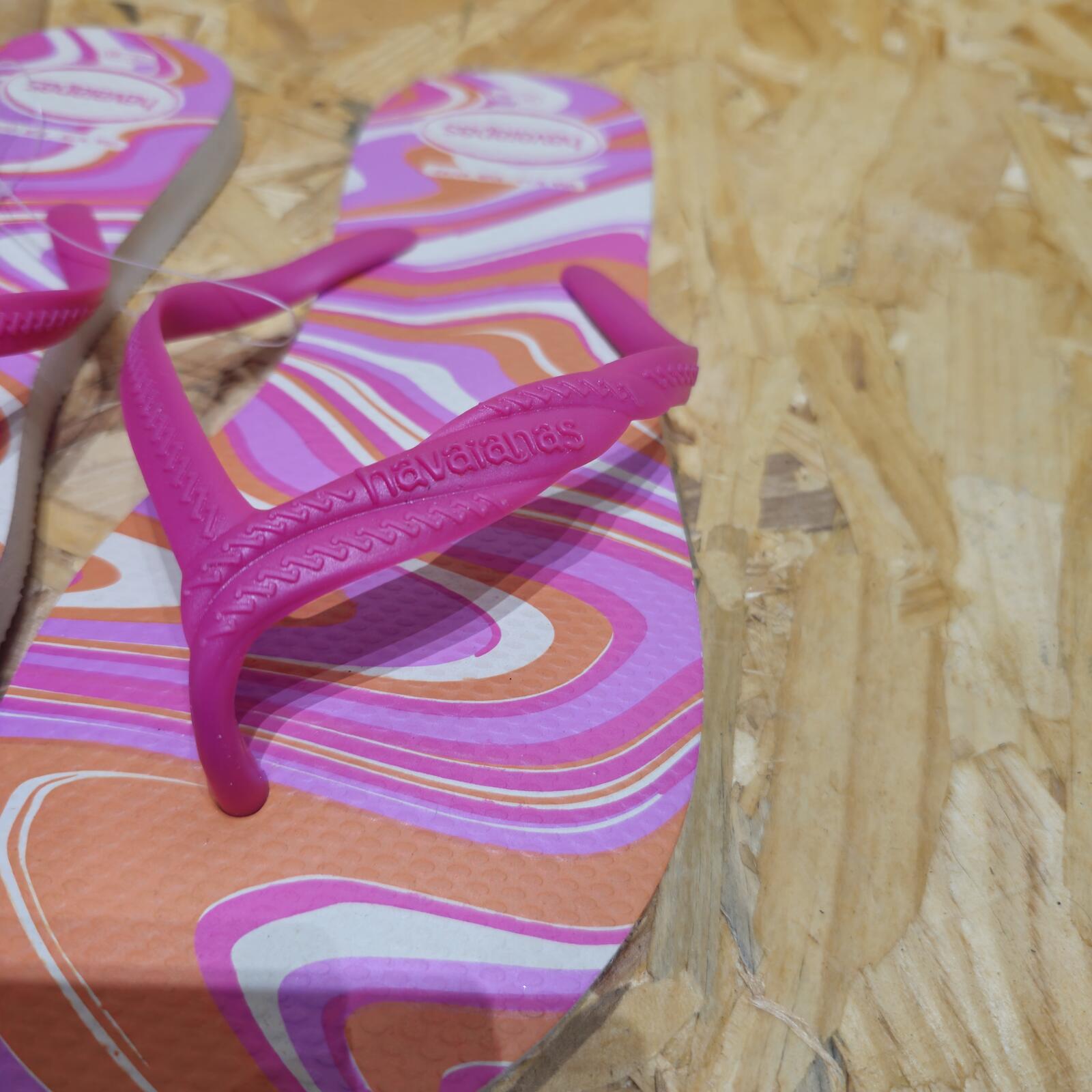 Havaianas Women's Pink/Orange Fantasia Flip Flops Size UK 7 *FF1