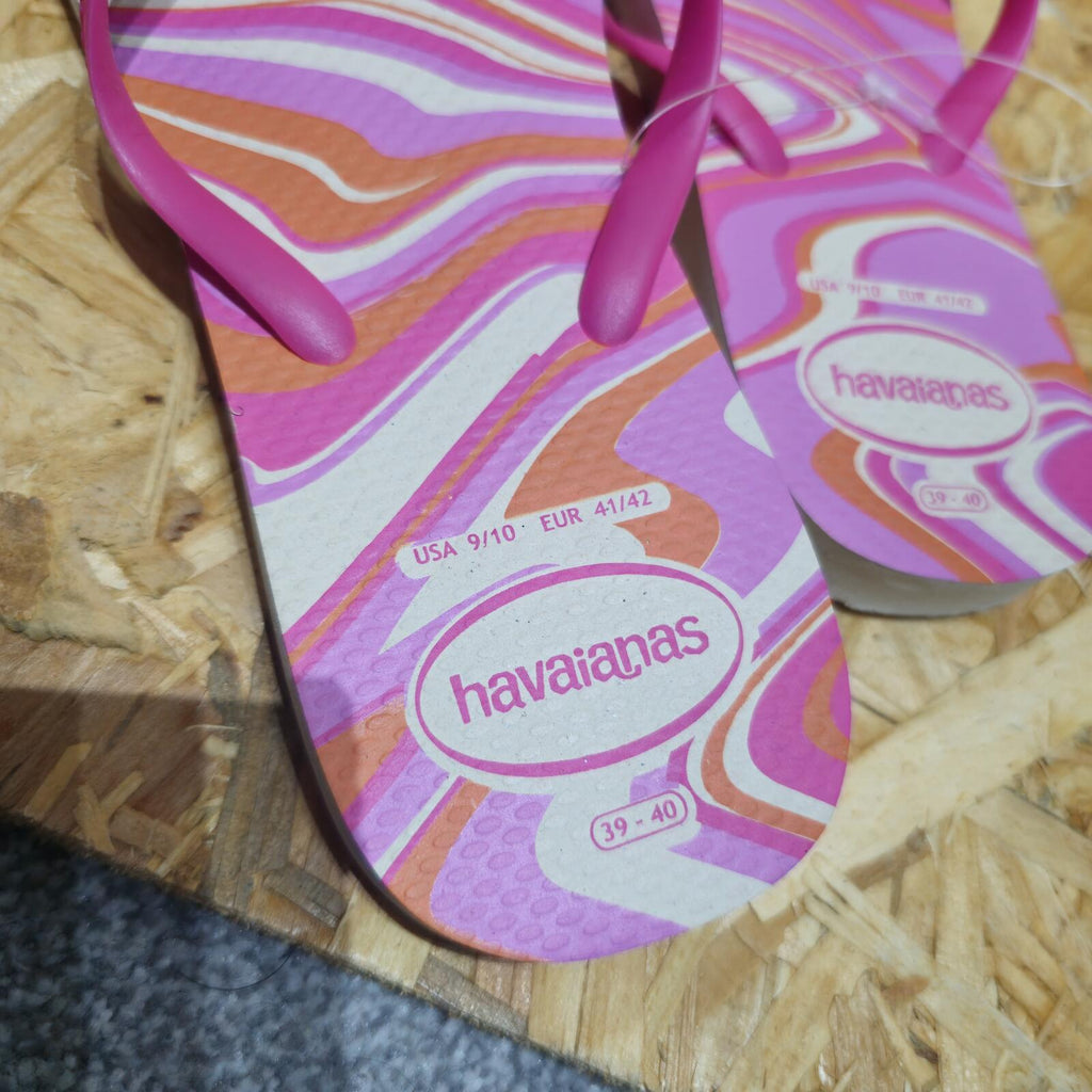 Havaianas Women's Pink/Orange Fantasia Flip Flops Size UK 7 *FF1