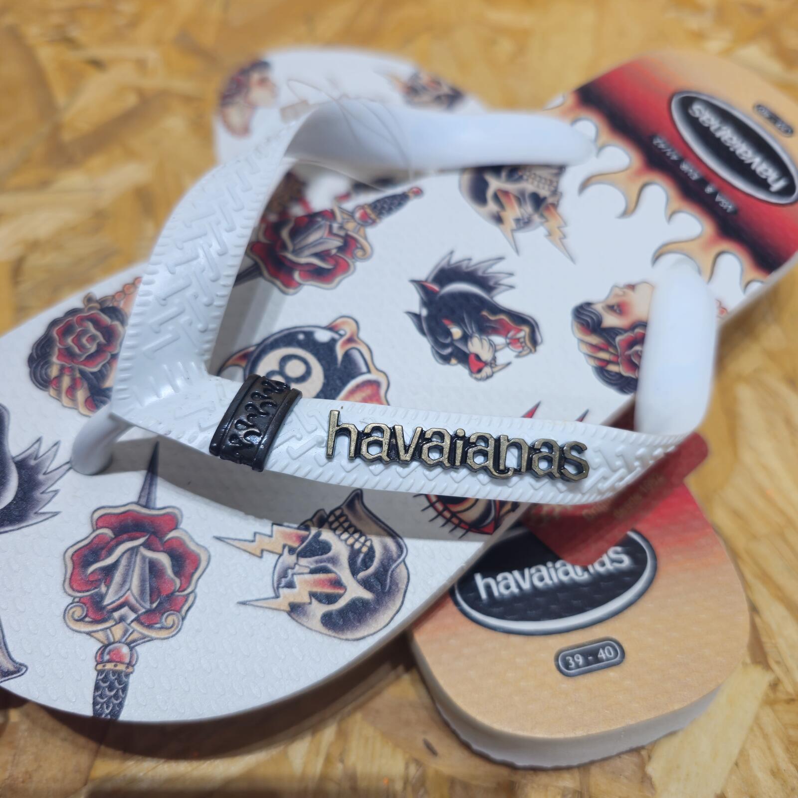 Havaianas Top Tribo Summer Flip Flops Unisex Size UK 7 Mens UK 7/8 Womens EU 41