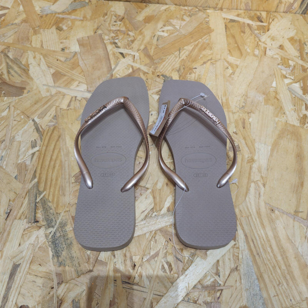 Havaianas Square Flip Flops Beige Womens Size UK 7 EU 41