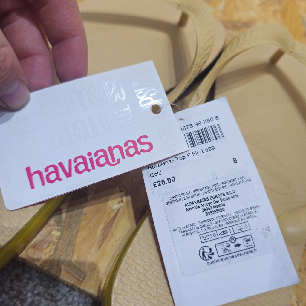 Havaianas Capsule Collection Unisex Beige Gradient Pattern Thong Toe Flip Flops