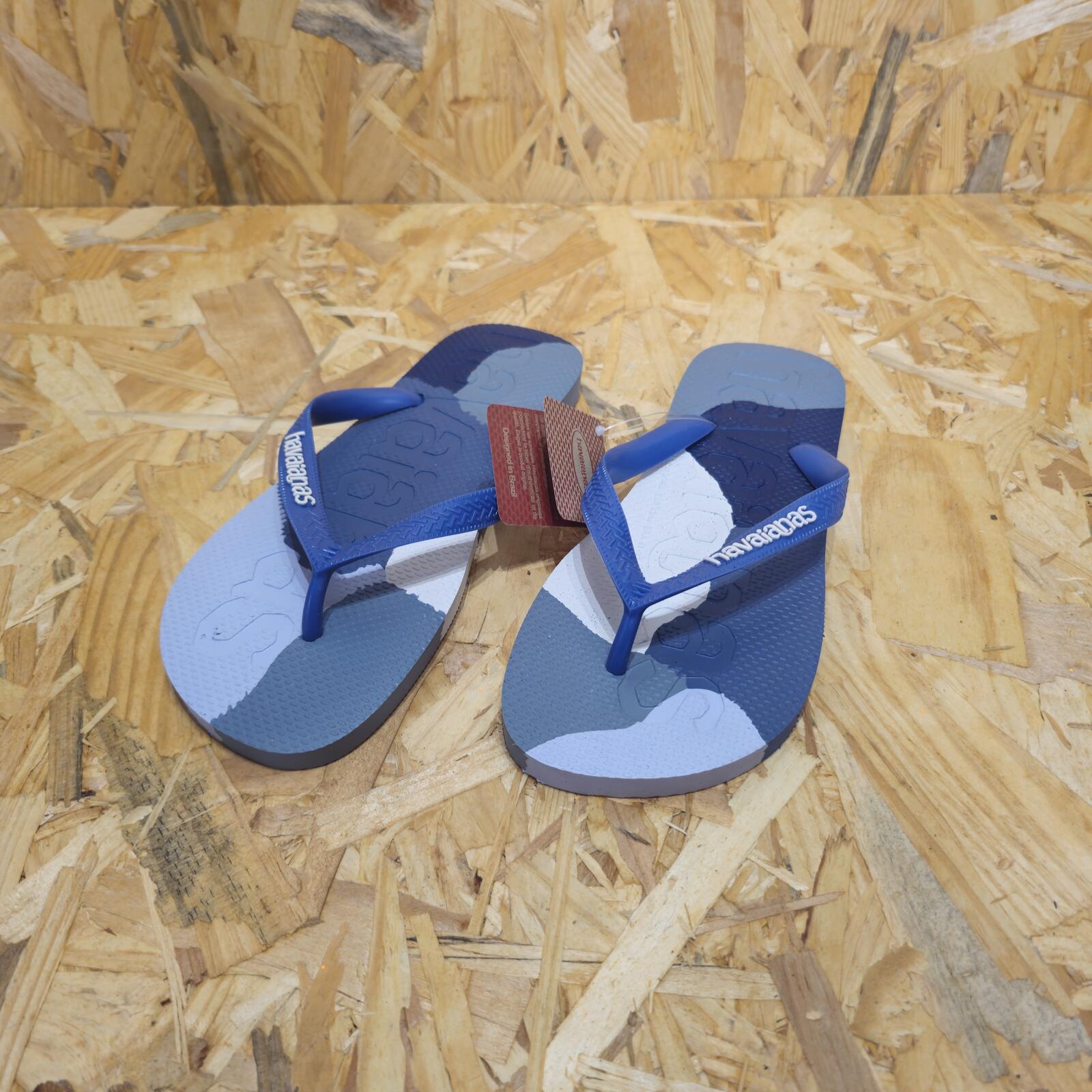 Havaianas Unisex Top Logomania Colors II Black Flip Flops Blue Size 9 EU 43