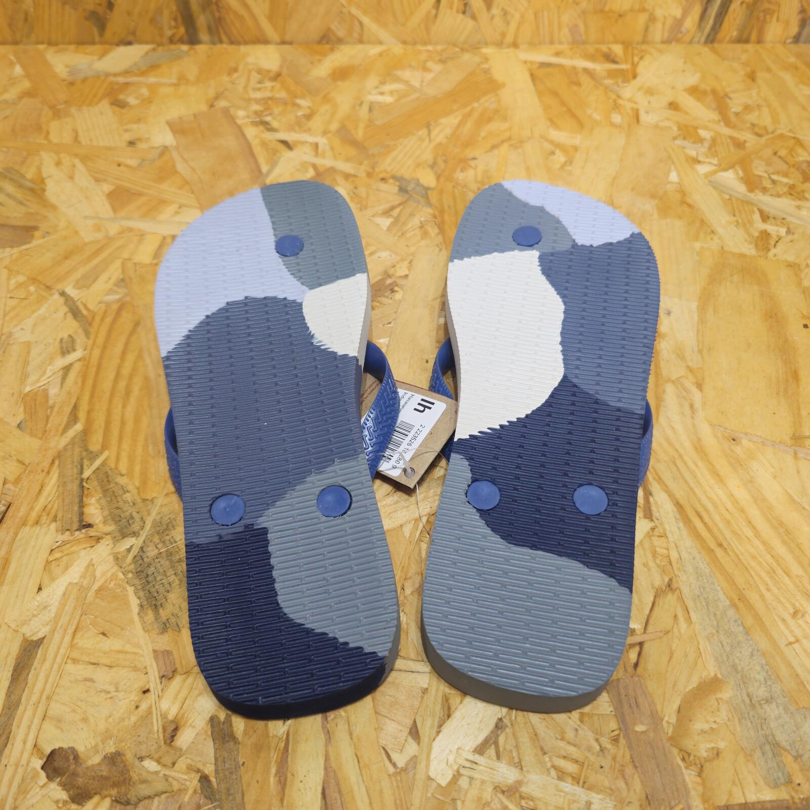 Havaianas Unisex Top Logomania Colors II Black Flip Flops Blue Size 9 EU 43