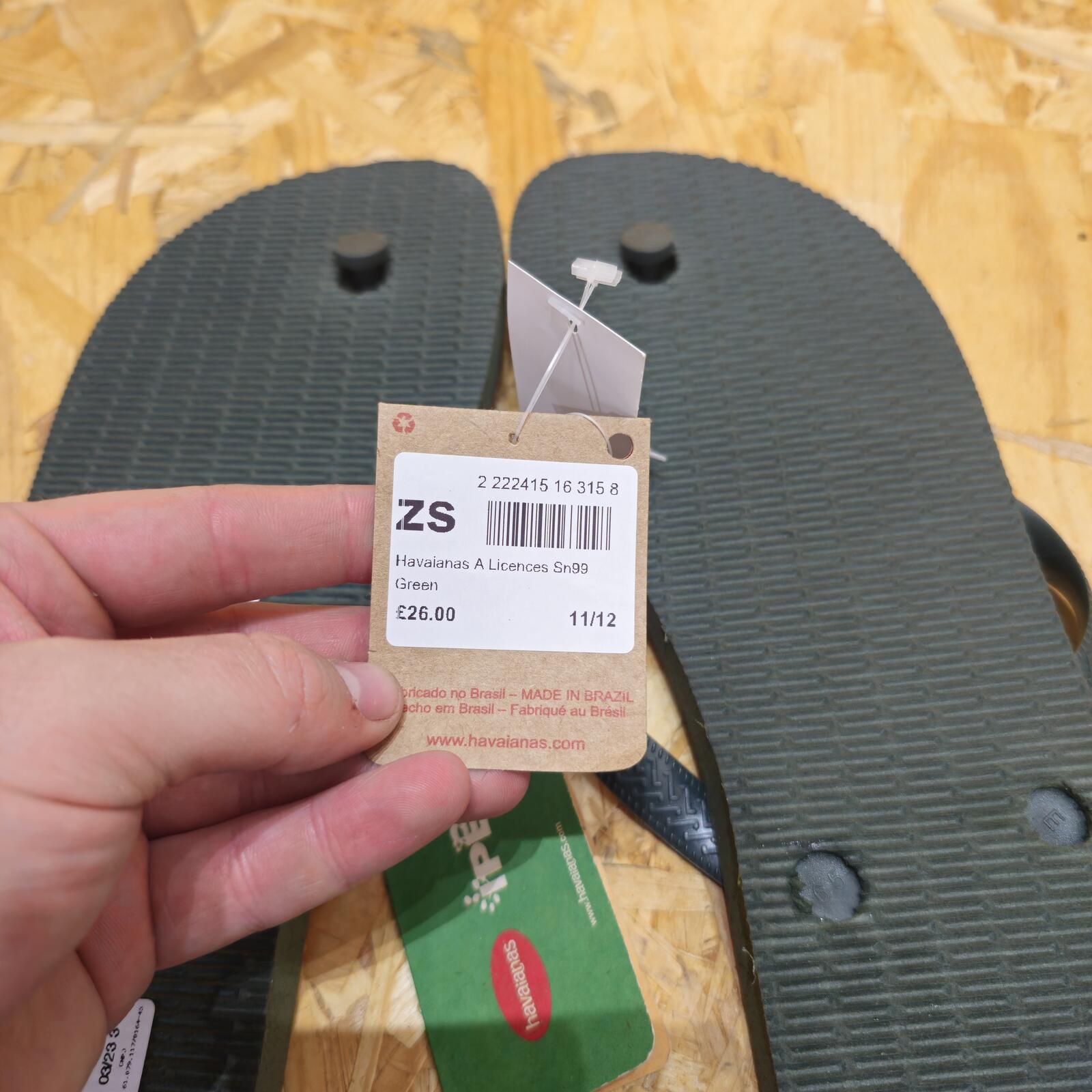 Havaianas Adventurous Flip Flops Mens Sandals IPE Olive Green Wildcat Size UK 11