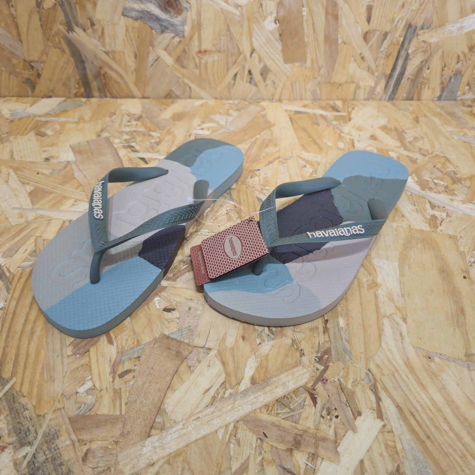 Havaianas Top Logomania Colors II Flip Flops Green Unisex Size UK 7