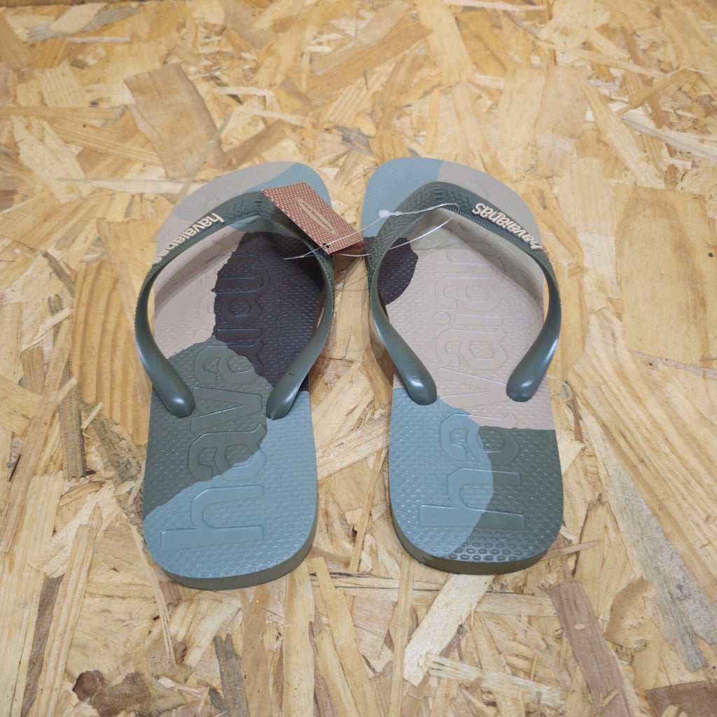 Havaianas Top Logomania Colors II Flip Flops Green Unisex Size UK 7