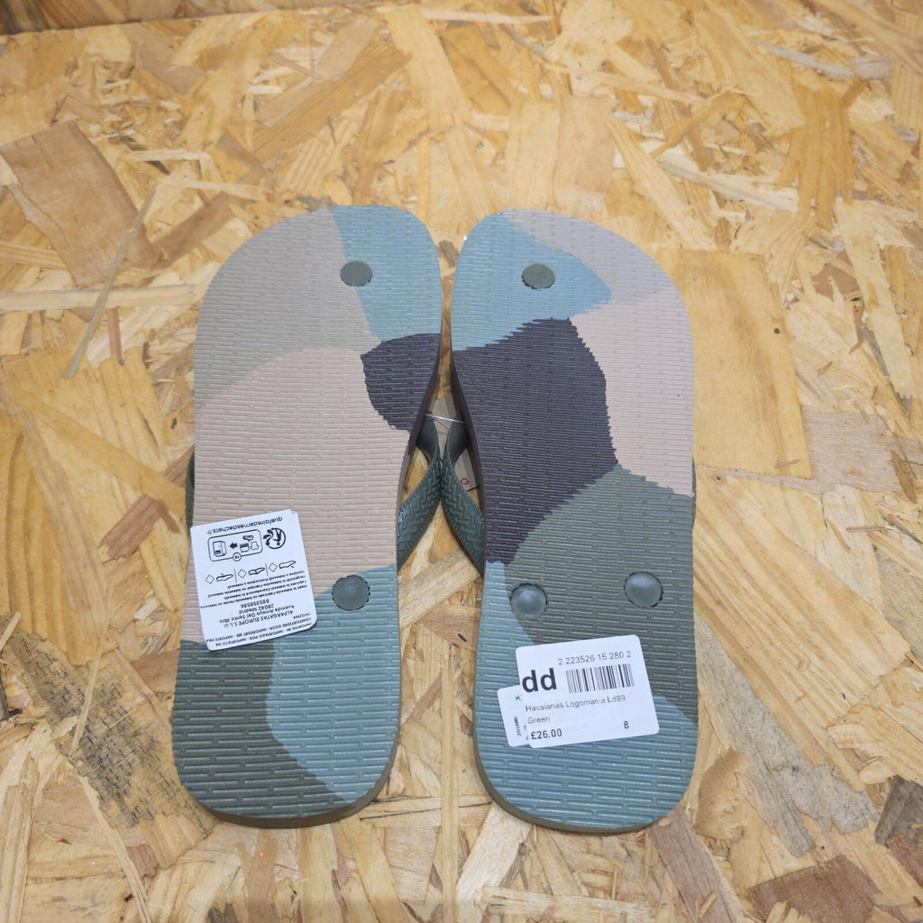 Havaianas Top Logomania Colors II Flip Flops Green Unisex Size UK 7