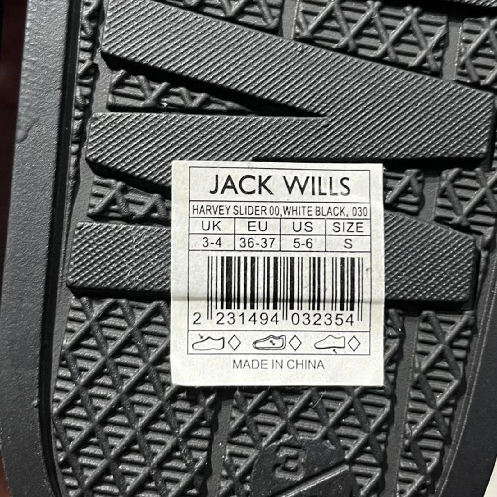 Jack Wills Logo Sliders White Ladies Size UK 3-4 EU 36-37 *REF:SB1