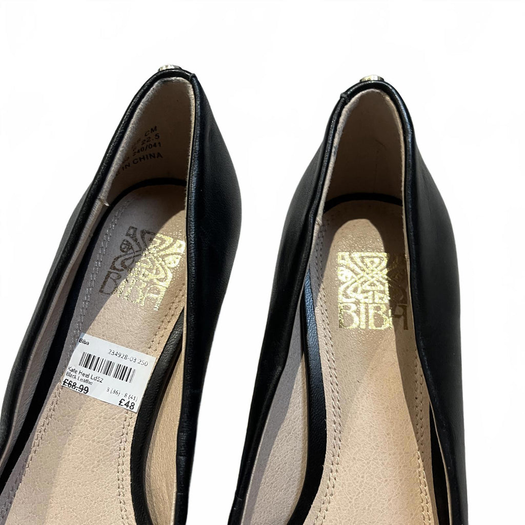 Biba Women's Kate Stiletto Court Heel Shoes Black Size UK 4 EU 37 *SB11