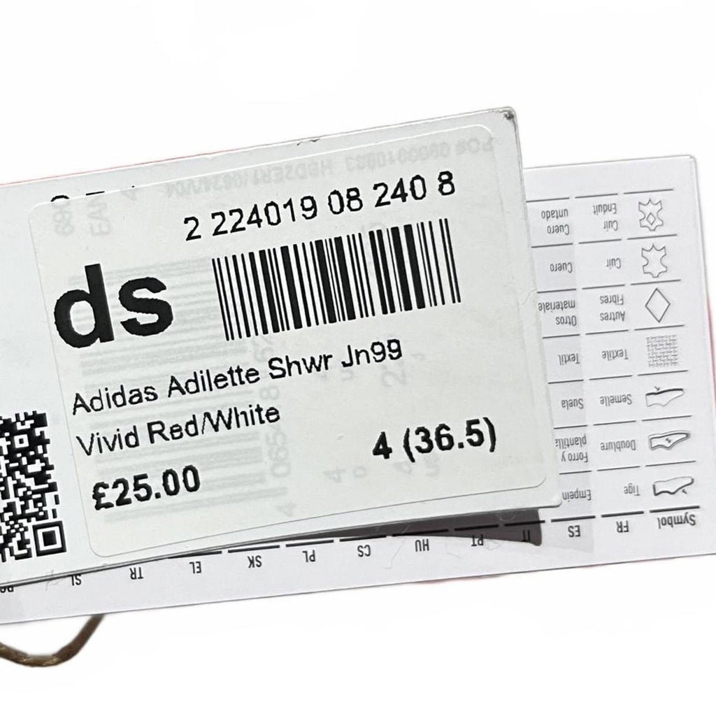 adidas Unisex Adults Adilette Shower Sliders Red Junior Size UK 4 EU 36.5 *FF1