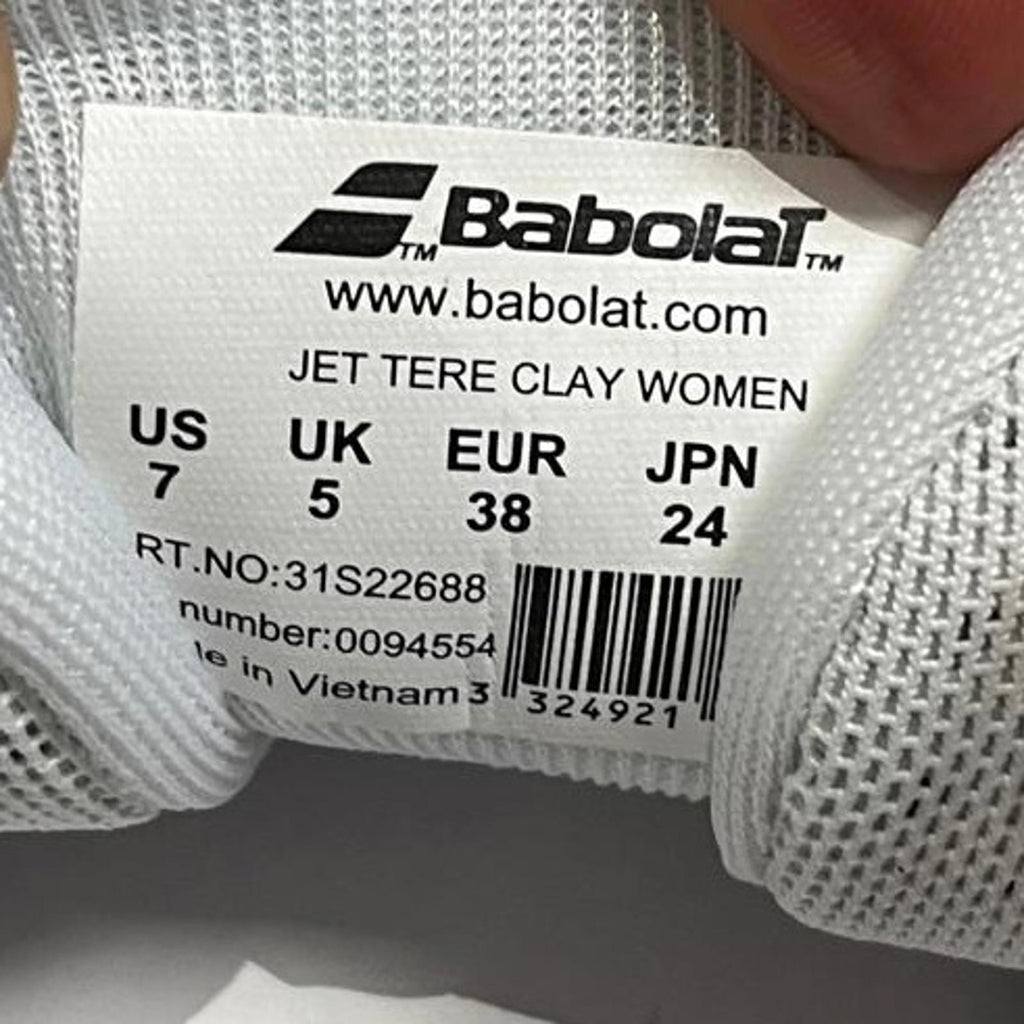Babolat Jet Tere Clay Tennis Shoes Womens White Size UK 5 EU 38 *SB7