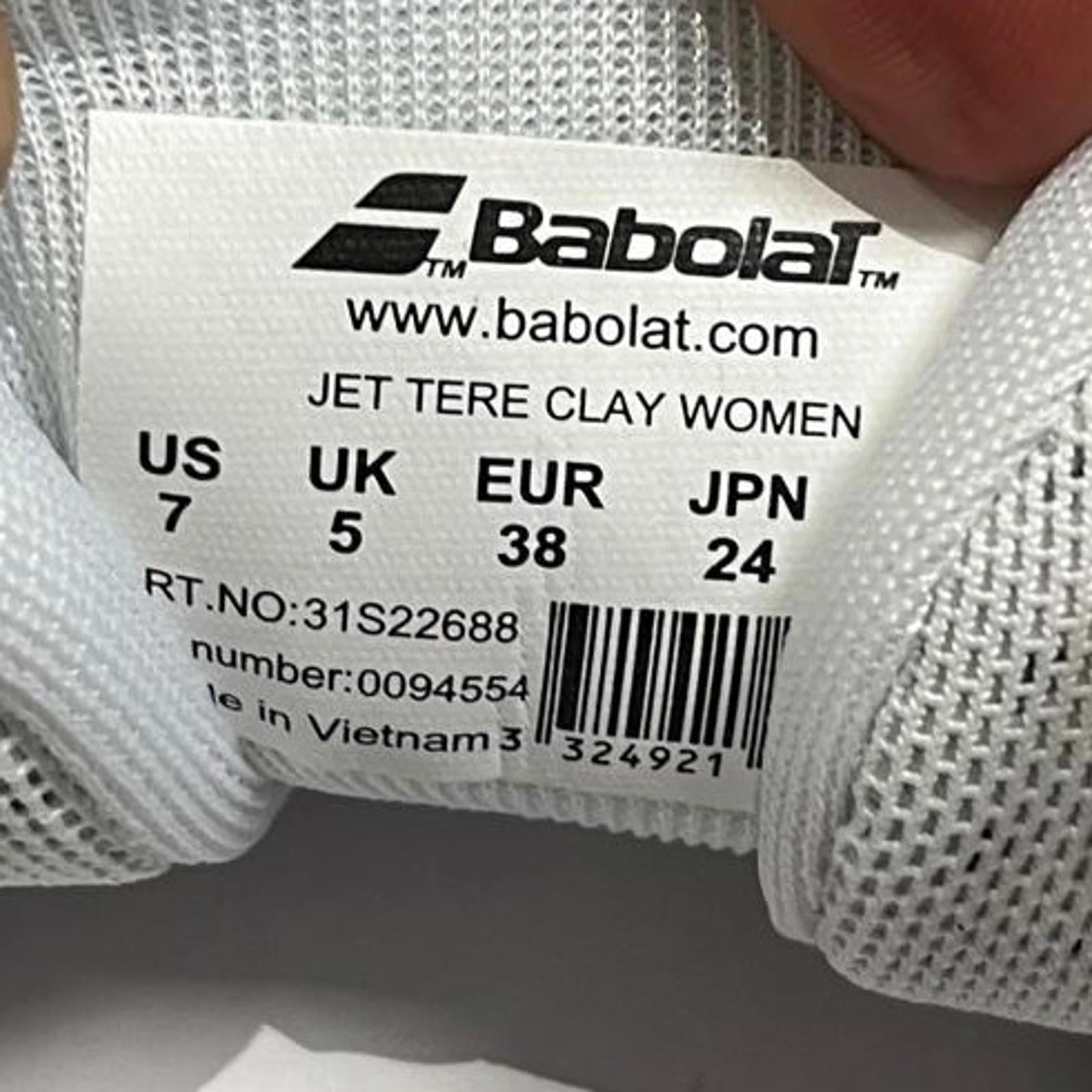 Babolat Jet Tere Clay Tennis Shoes Womens White Size UK 5 EU 38 *SB7