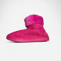 Girls Cable Knit Slipper Boot Pink Size UK 1 *SB19