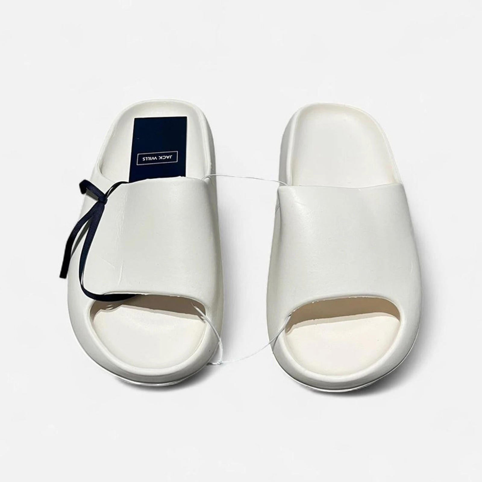 Jack Wills Chunky Sliders White Bone Ladies Size UK 6 EU 39 *REF:SB1