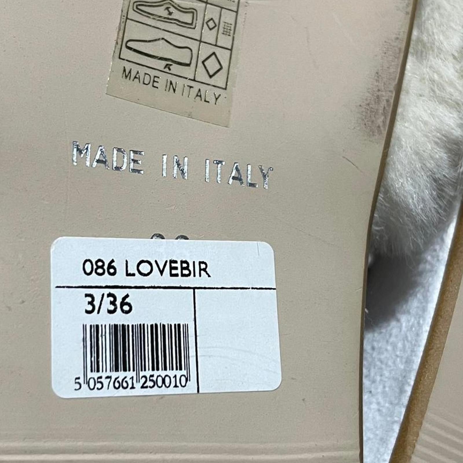 Dune London Lovebird Sliders Sandals Fluffy Cream Size UK 3 EU 41 *FF1