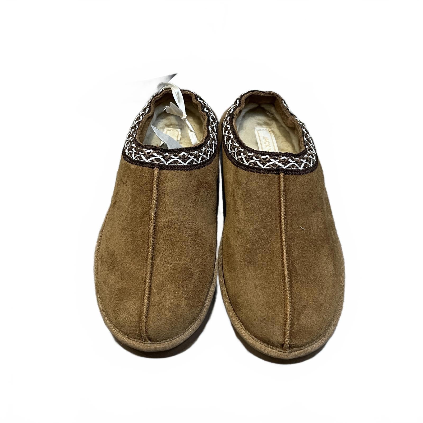 Jack Wills Slip-On Snug Womens Slippers Tan Customised Size UK 7 EU 40 *SB10