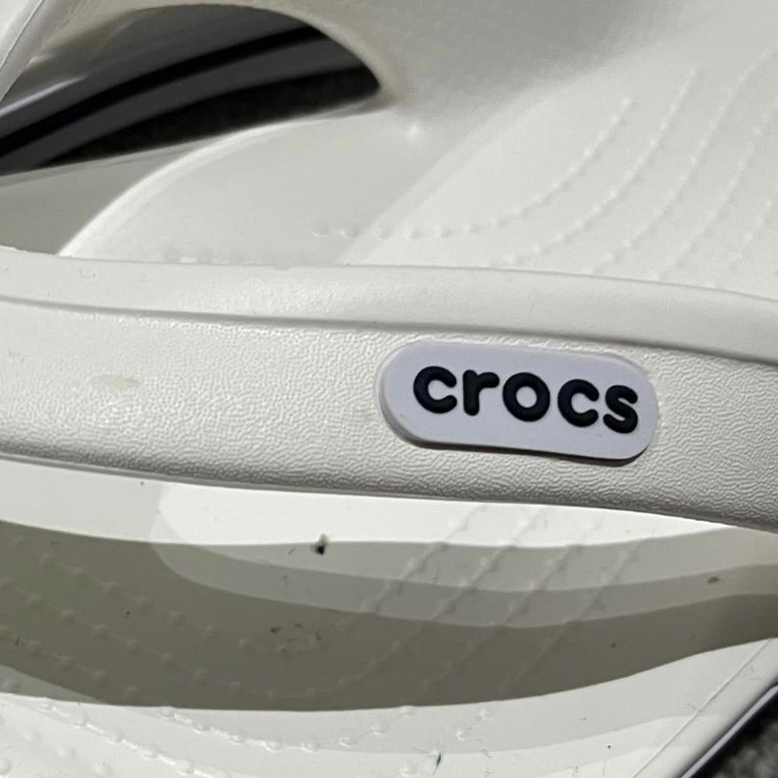 Crocs Bayaband Flip Flop Mens White Size UK 10 EU 45 *FF1