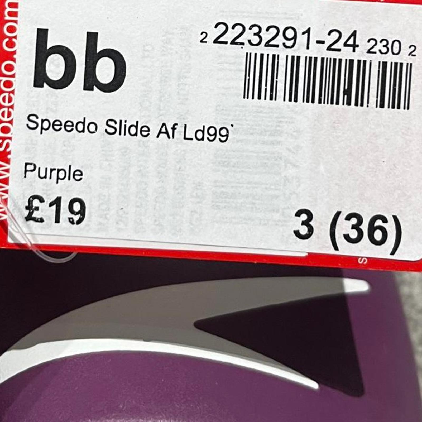 Speedo Womens One Piece Slides Purple Size UK 3 EU 36 *FF1