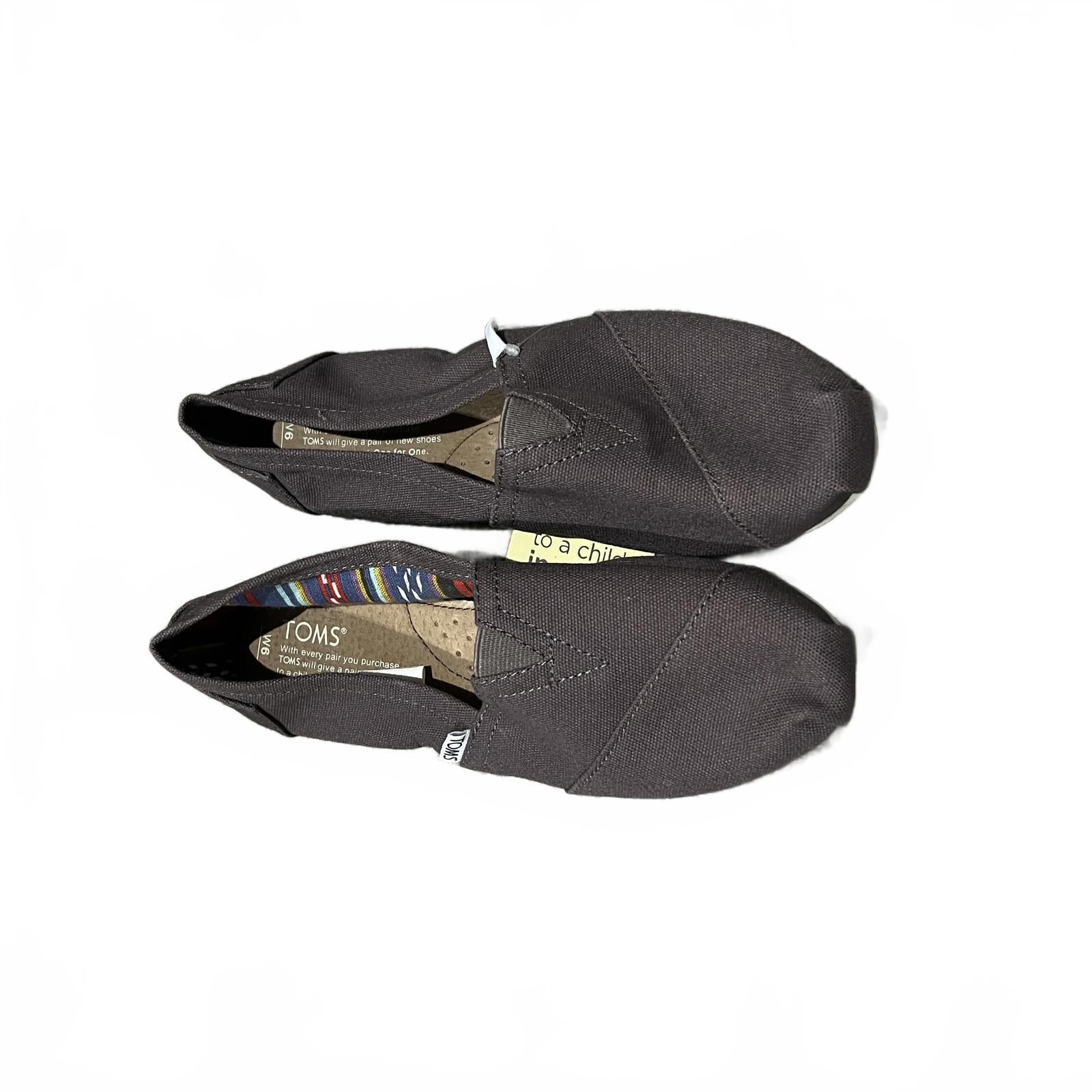 Toms Alpargata Canvas Shoes Womens Grey Size UK 4 EU 36.5 *SB2