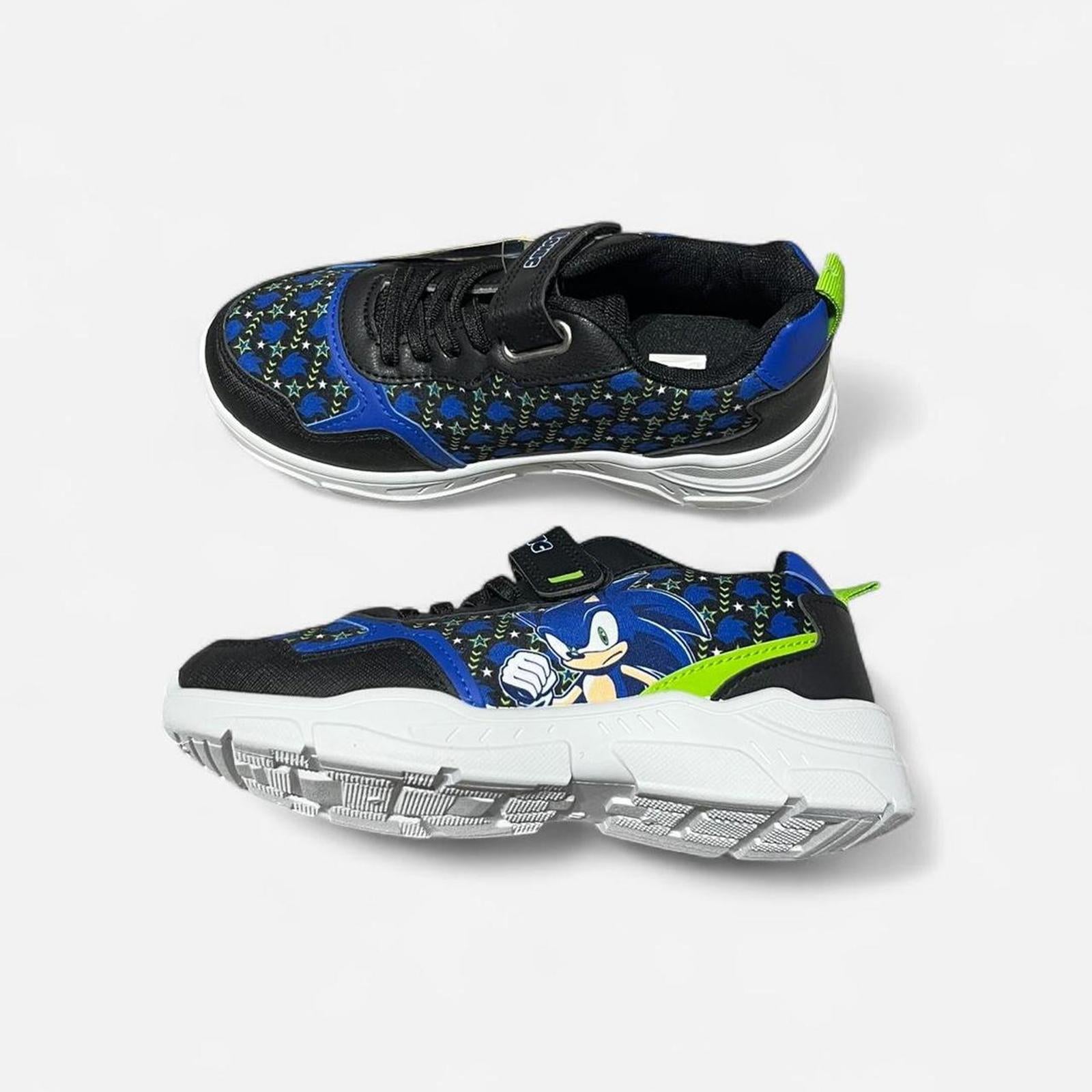 Sonic The Hedgehog Kai Kids Black Trainers Size UK C13 *REF:SB6