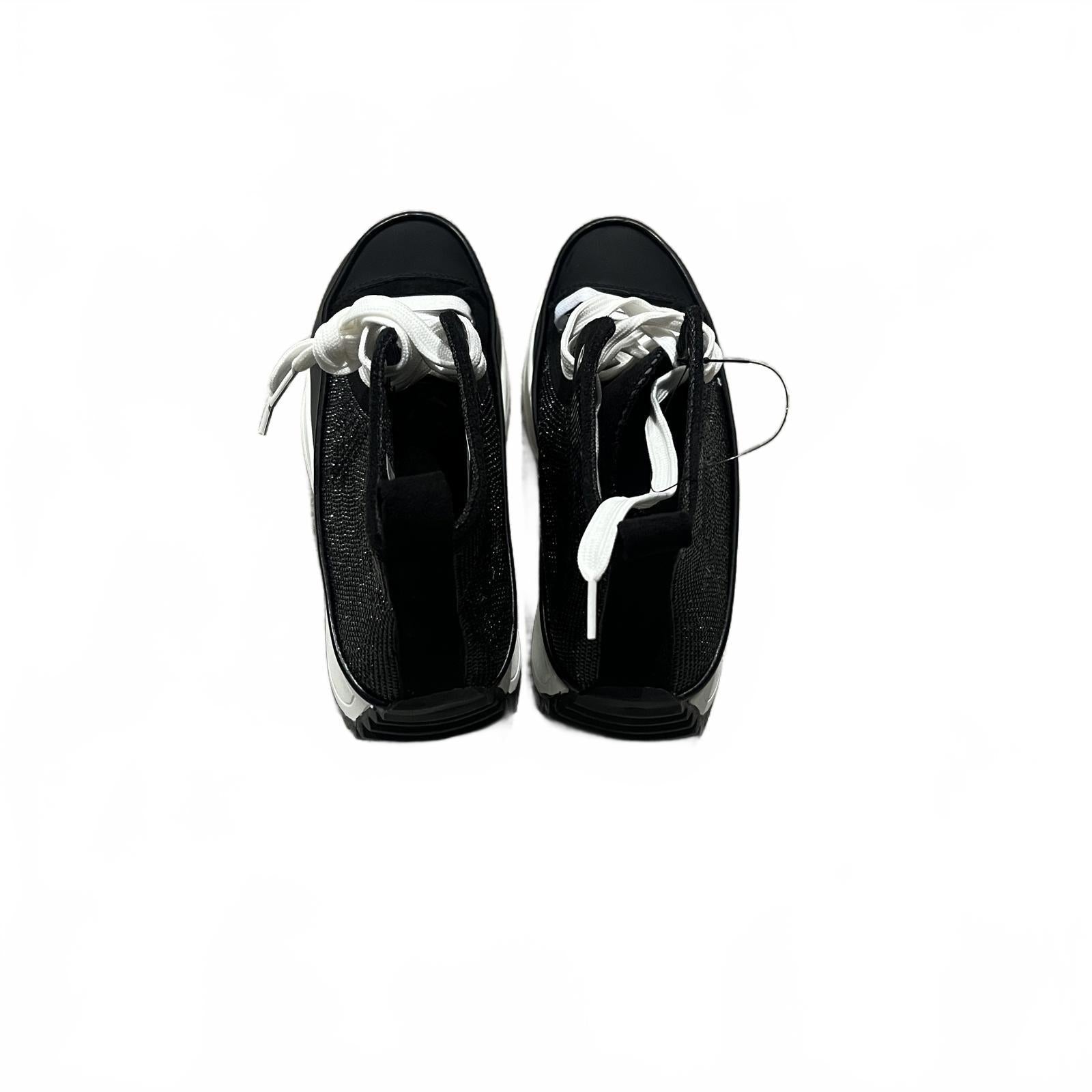 Firetrap Platform Hi top Ladies Trainers Black Glitter Size UK 8 EU 41 *SB13