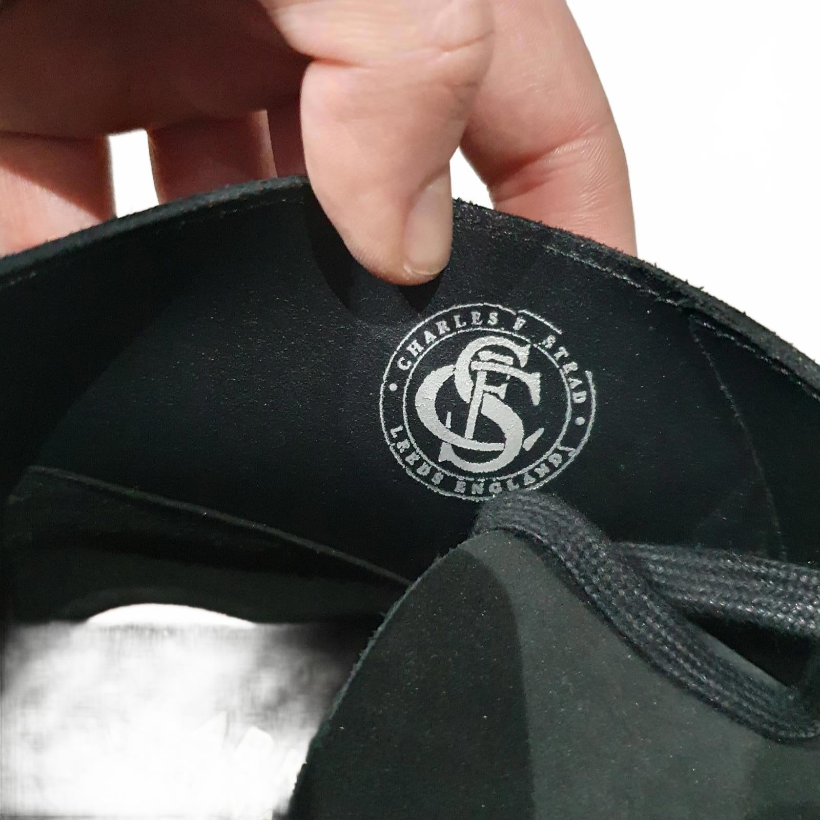 Clarks Originals Desert Boots Mens Suede Black Leather Size UK 8 EU 42 *SB2