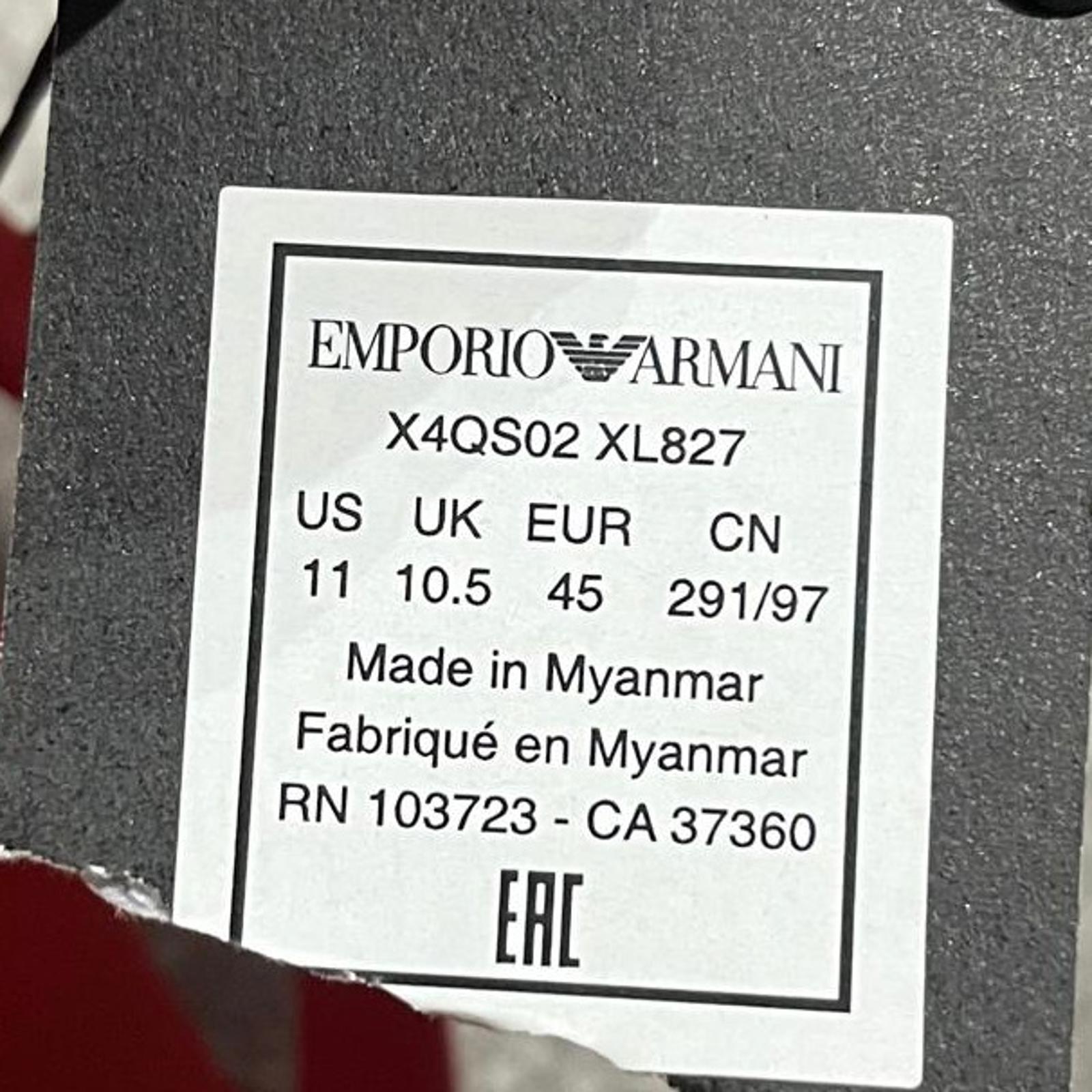 Emporio Armani Flip Flops Mens Thong Sandals Flame Red Size UK 10.5 EU 45 *FF1