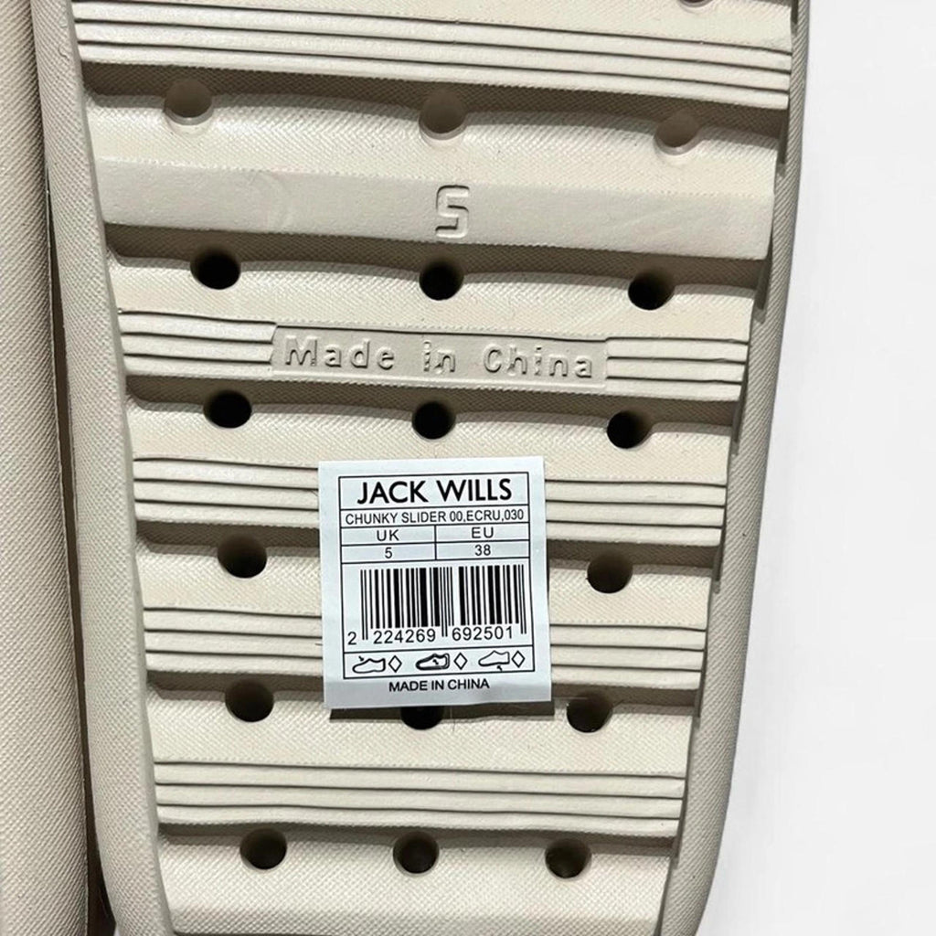Jack Wills Chunky Sliders Ecru Ladies Size UK 5 EU 38 *REF:SB3