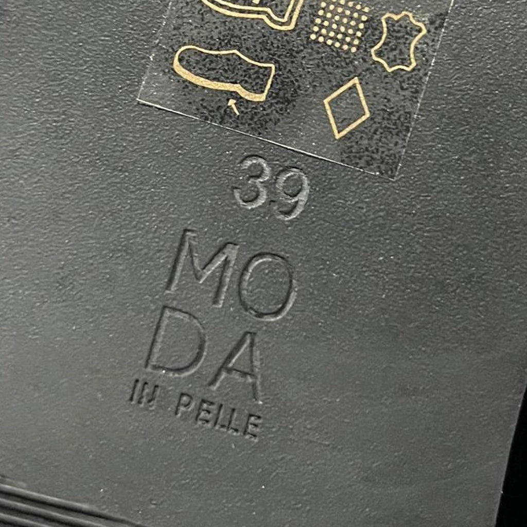 Moda In Pelle Karollina Black Leather Brogue Ankle Boots Size UK 6 EU 39 *SB12