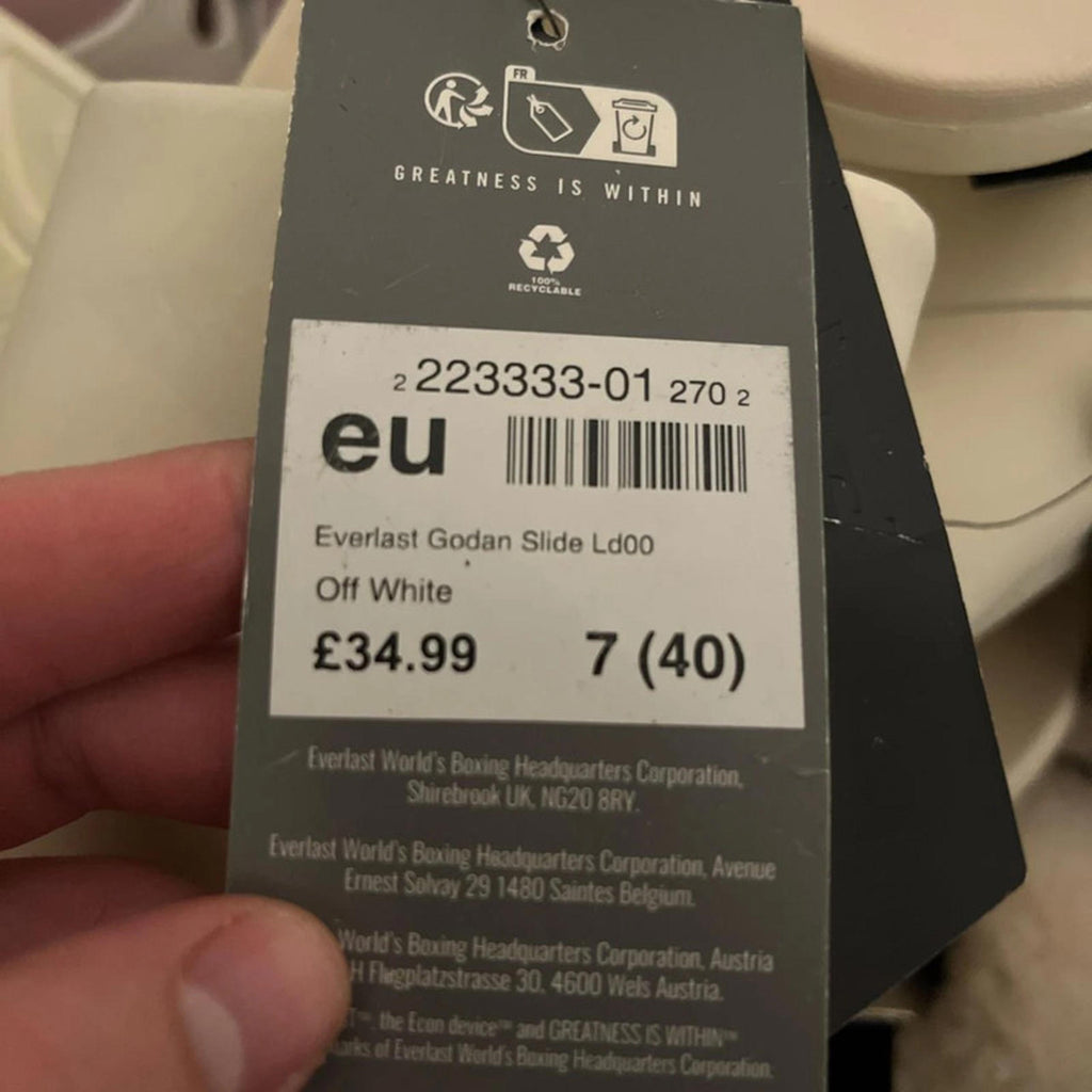 Everlast Godan Sliders Ladies Off White Size UK 7 EU 40 *REF:SB2