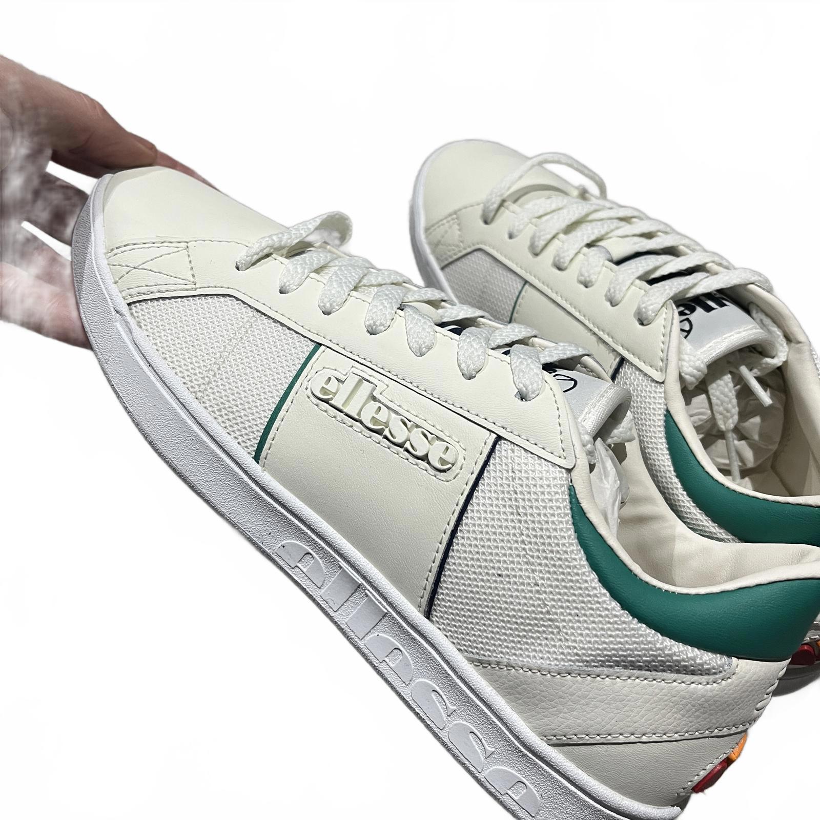 Ellesse LS-80 Off White Leather Trainers Size UK 8 EU 42 *SB10