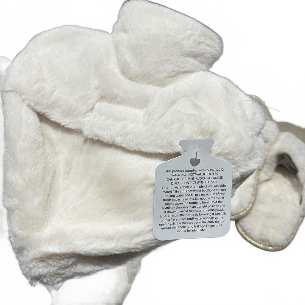 Studio Slipper Set With HWB and Eye Mask Gold Cream Size UK M 5-6 *SB1