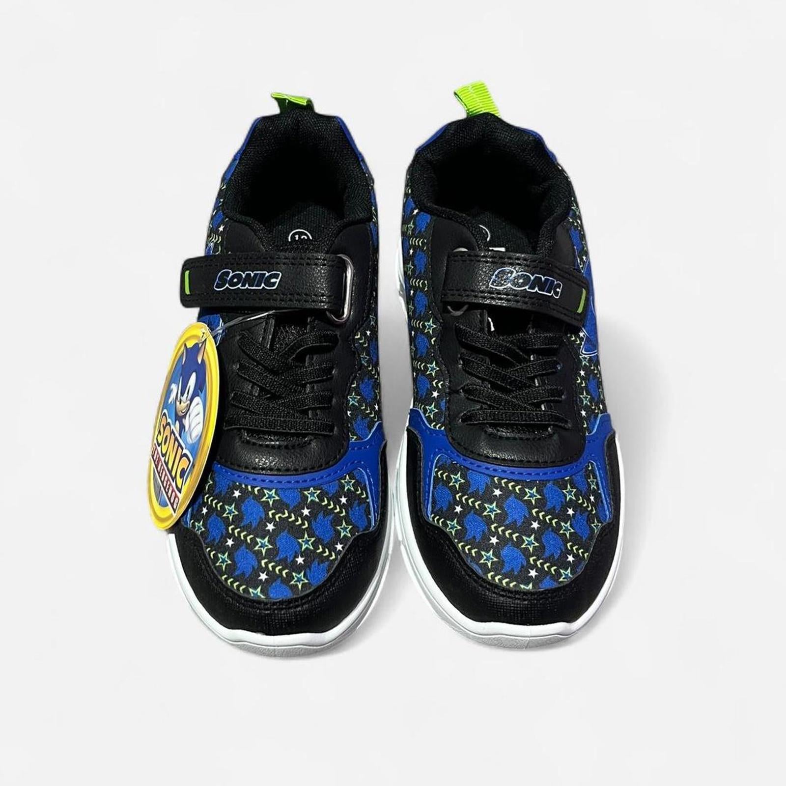 Sonic The Hedgehog Kai Kids Black Trainers Size UK C13 *REF:SB6
