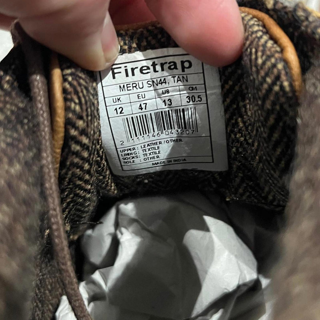 Firetrap Meru Boots Mens Tan Size UK 12 EU 47 *SB18