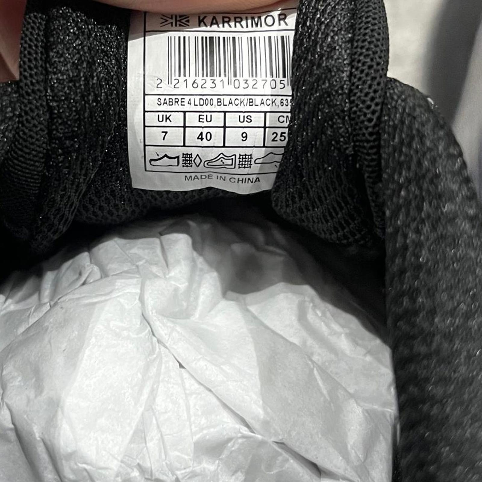 Karrimor Sabre 4 Trail Running Shoes Ladies Black Size UK 7 EU 40 *SB19