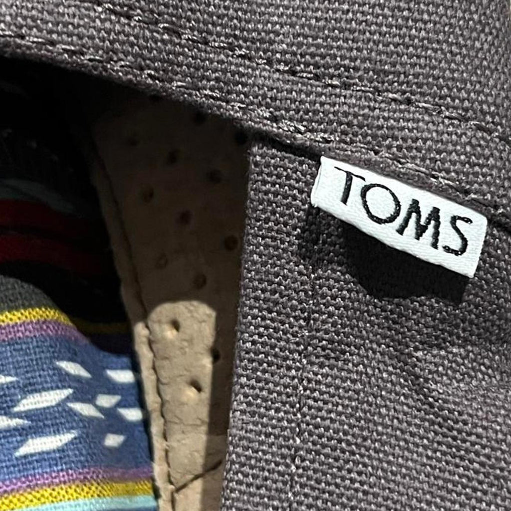 Toms Alpargata Canvas Shoes Womens Grey Size UK 4 EU 36.5 *SB2