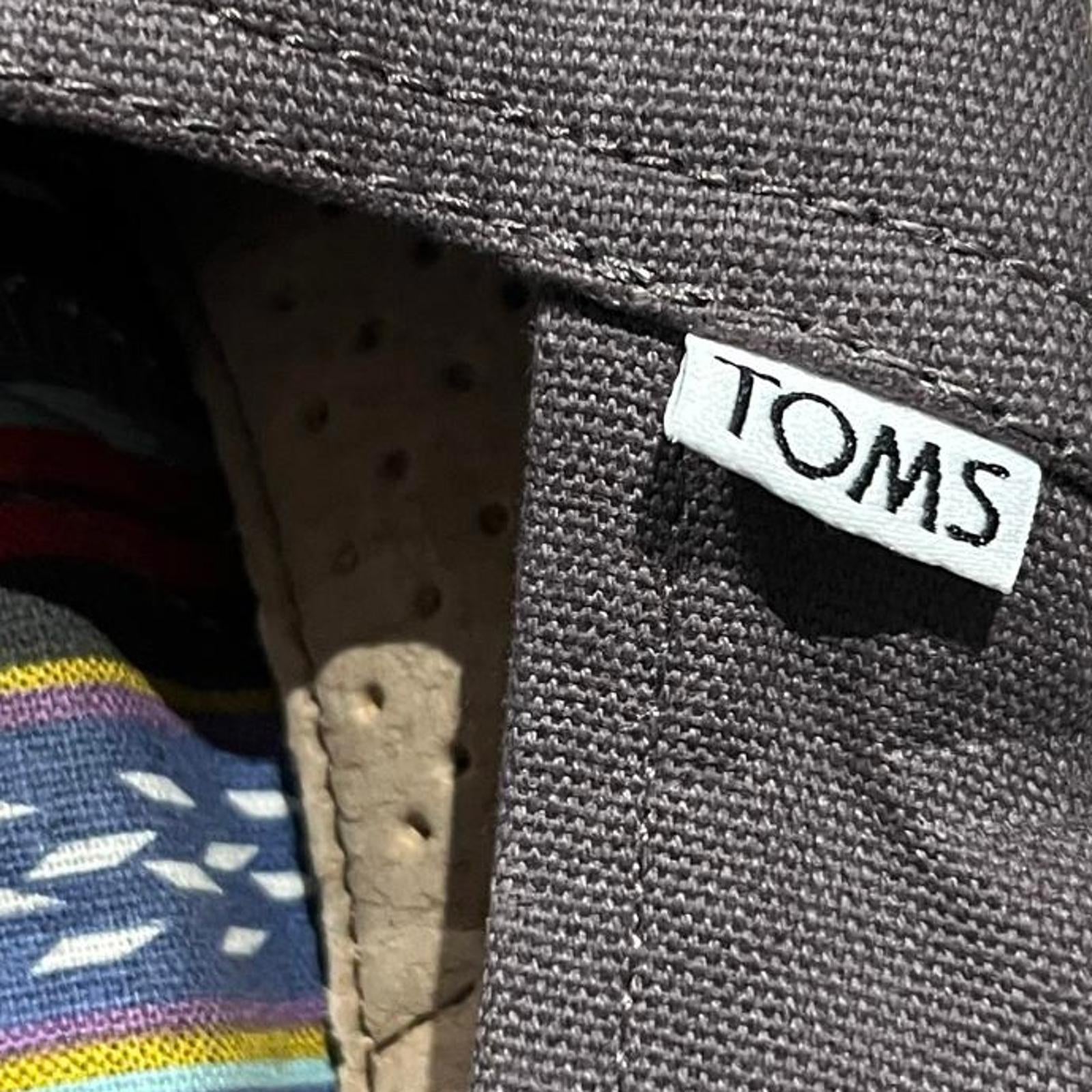 Toms Alpargata Canvas Shoes Womens Grey Size UK 4 EU 36.5 *SB2