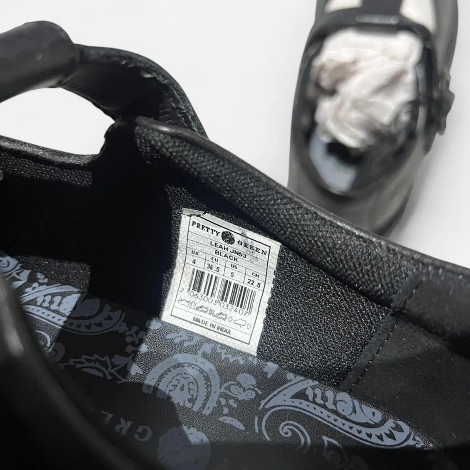 Pretty Green Leah Shoes Black Junior Size UK 4 EU 36.5 *SB20