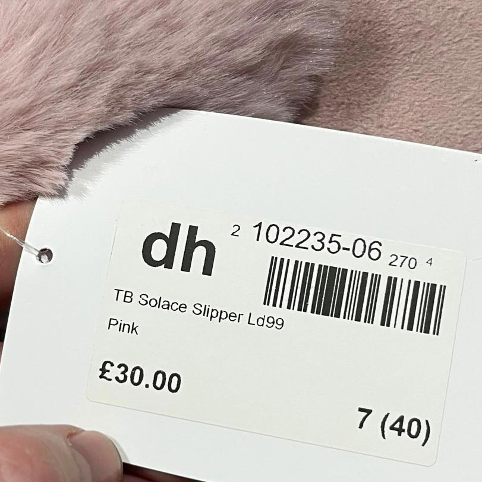 Threadbare Women's TB Solace Mule Slippers Pink Size UK 7 EU 40 *FF1