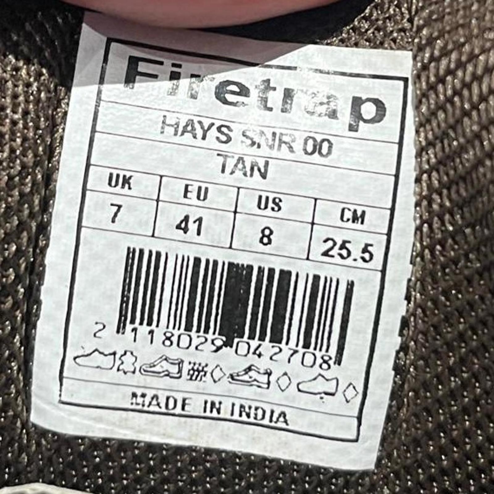 Firetrap Hays Rugged Boots Mens Tan Size UK 7 EU 41 *SB16