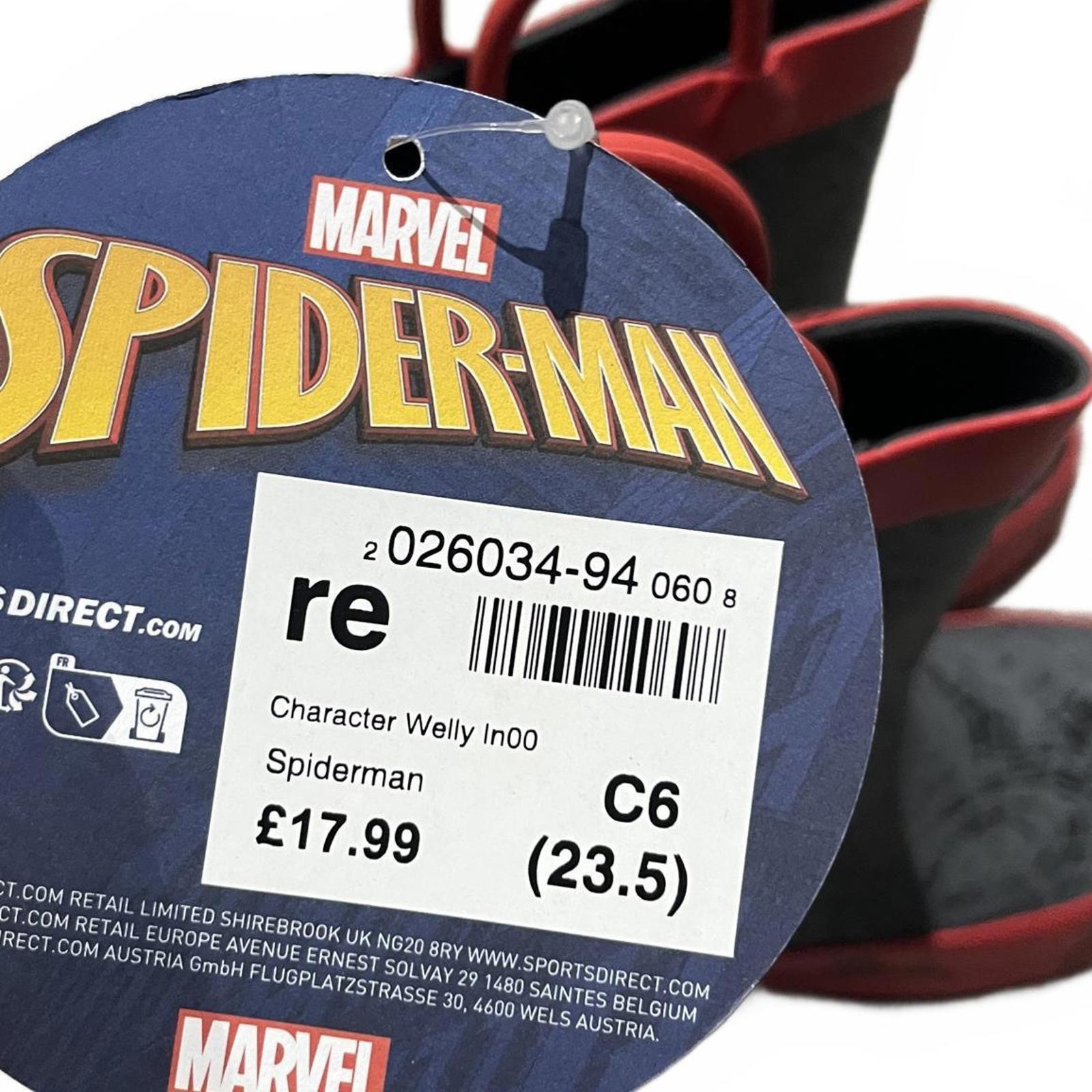 Spiderman Wellingtons Infants Superhero Outdoor Size UK C6 EU 23.5 *FF1