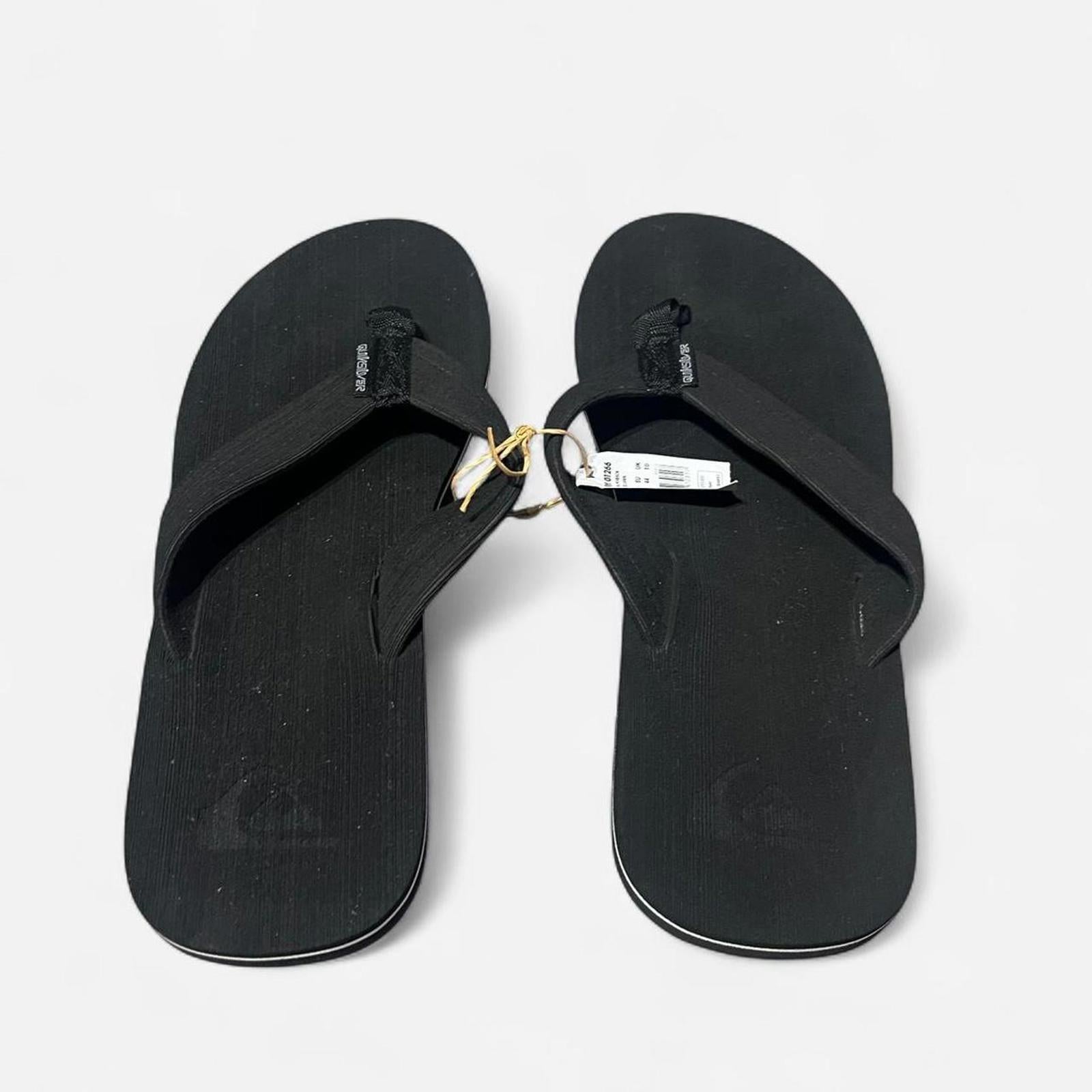 Quiksilver Molokai Layback Flip Flops Mens Black Size UK 10 EU 44 *REF:FF1