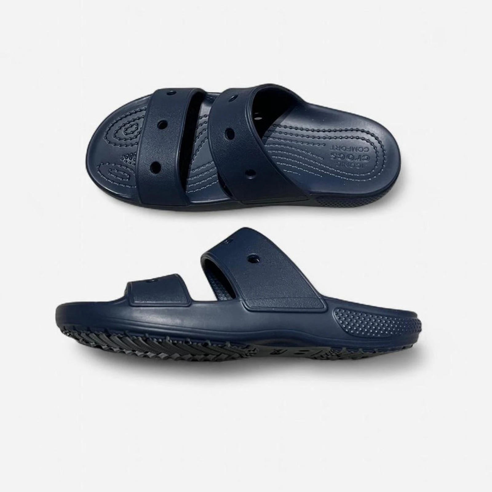 Crocs Classic 2 Strap Sandals Juniors Navy Size UK 3 EU 34/35 *REF:SB2