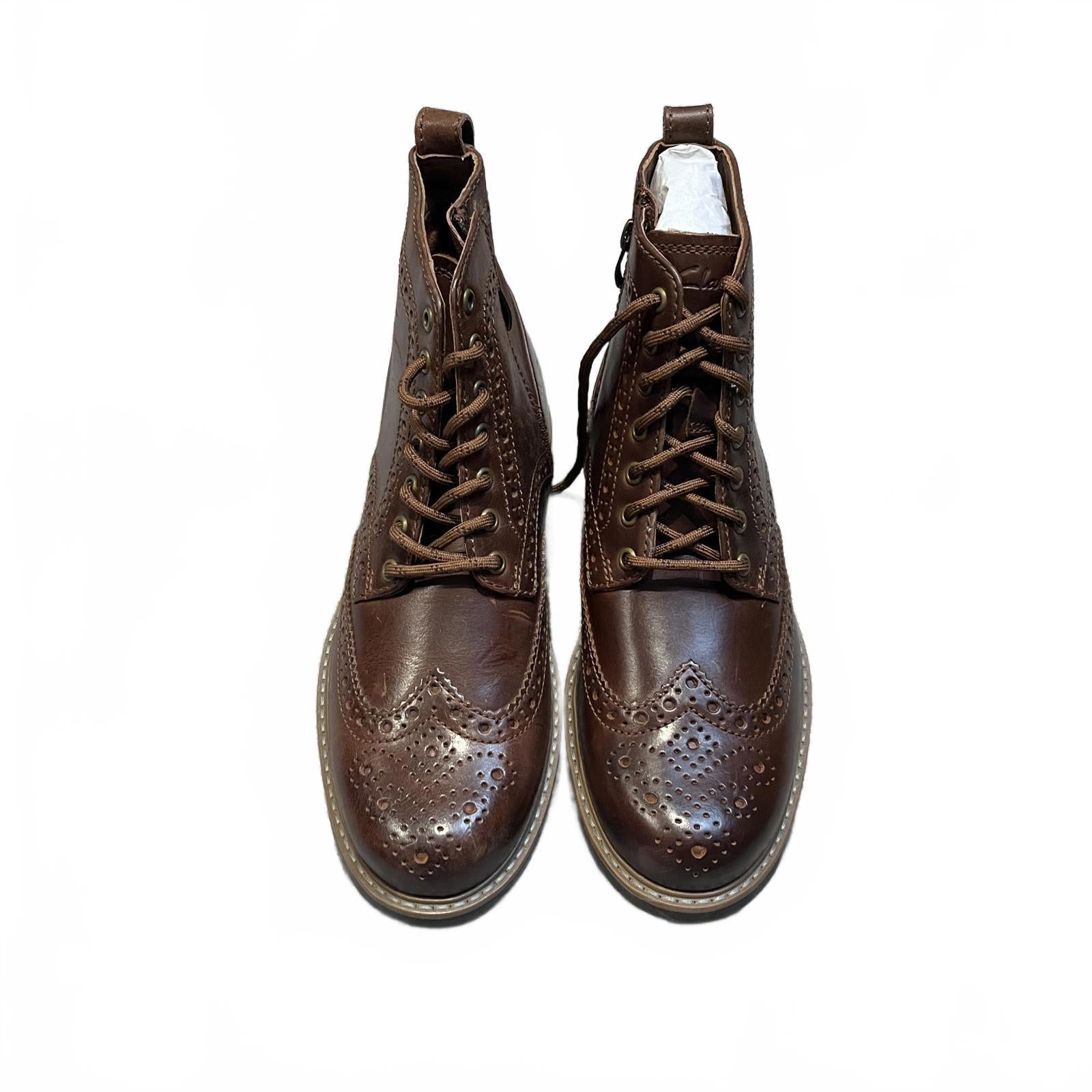 Clarks Men's Westcombe Brogue Boots Mens Brown Size UK 7 EU 41 *SB10